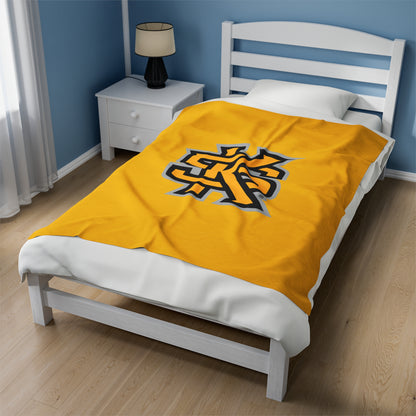 KSU Gold Velveteen Plush Blanket