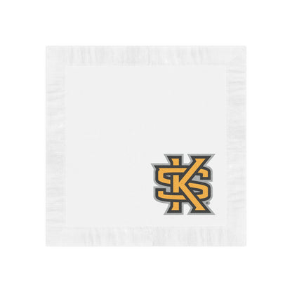 KSU White Coined Napkins