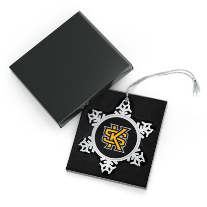 KSU Pewter Snowflake Ornament