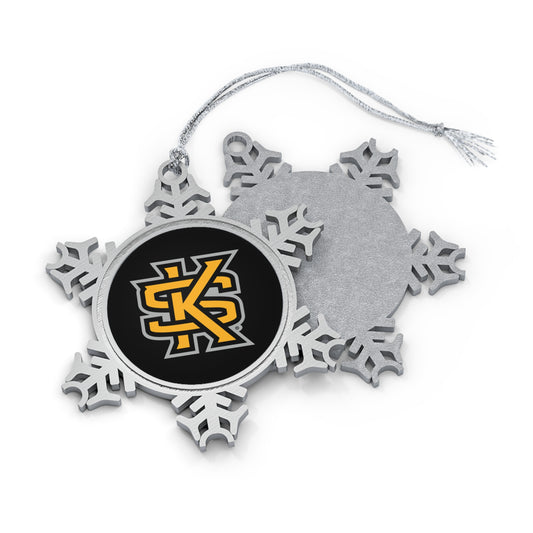 KSU Pewter Snowflake Ornament