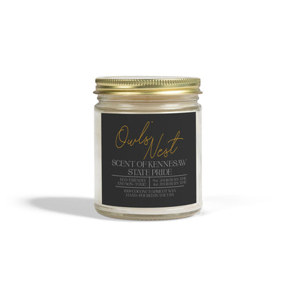 Owl's Nest Scented Candle, Coconut Apricot Wax (4oz, 9oz)