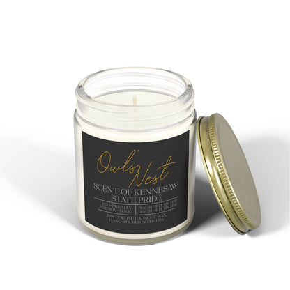 Owl's Nest Scented Candle, Coconut Apricot Wax (4oz, 9oz)