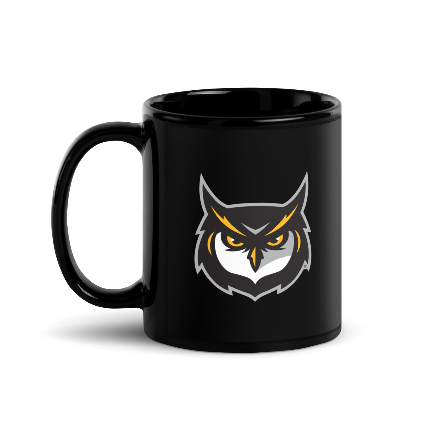 Kennesaw State Owls Mascot Black Glossy Mug - 11 oz.