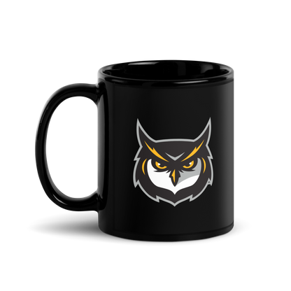 Kennesaw State Owls Mascot Black Glossy Mug - 11 oz.