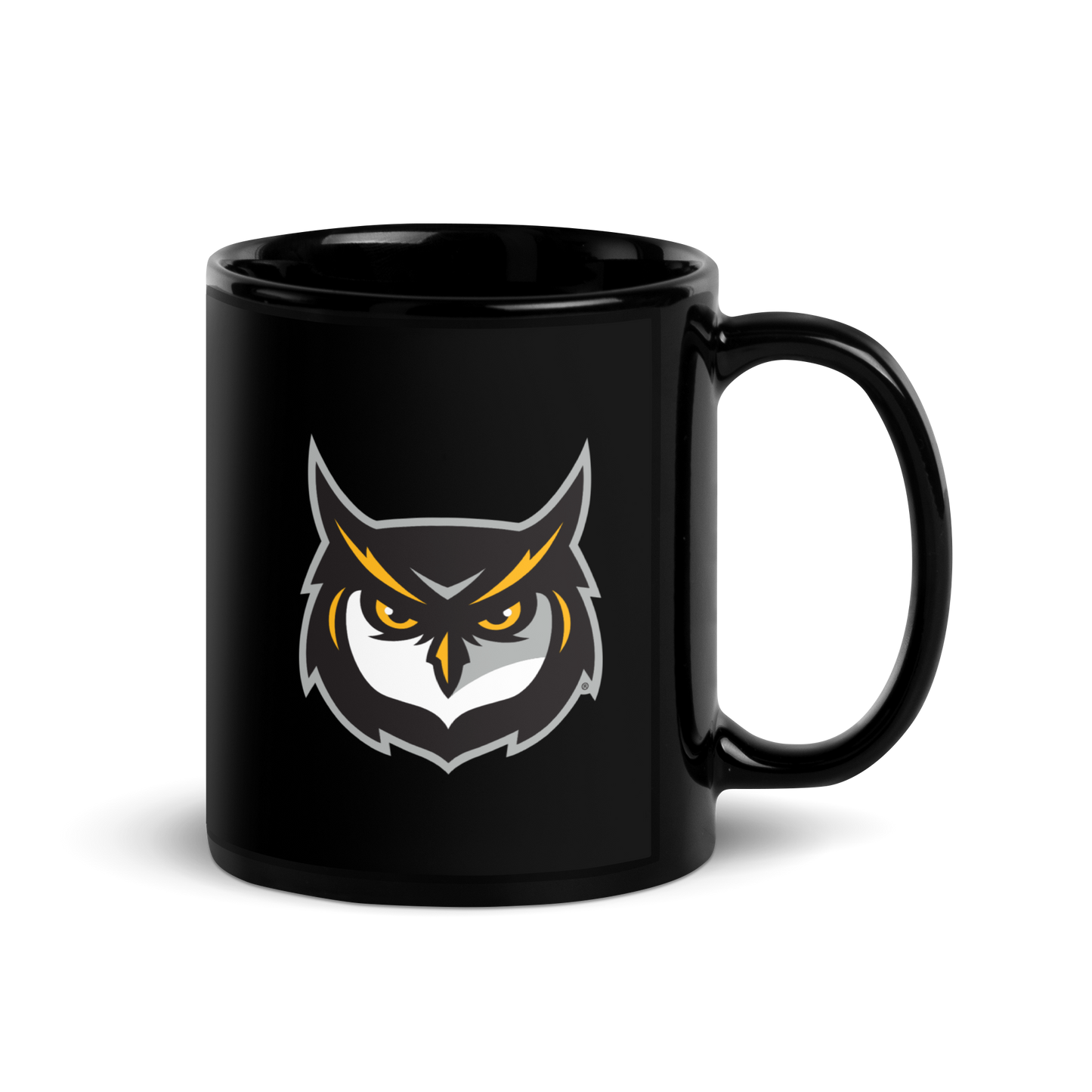 Kennesaw State Owls Mascot Black Glossy Mug - 11 oz.