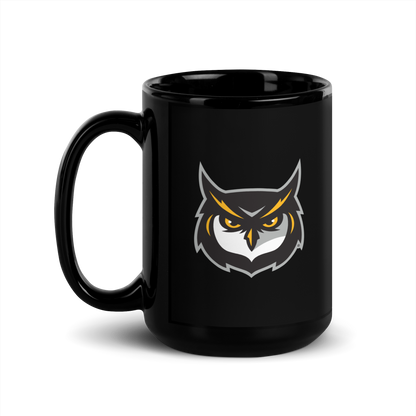 Kennesaw State Owls Mascot Black Glossy Mug - 15 oz.