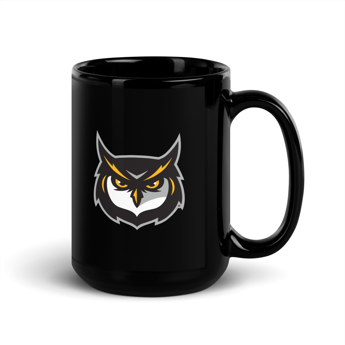 Kennesaw State Owls Mascot Black Glossy Mug - 15 oz.