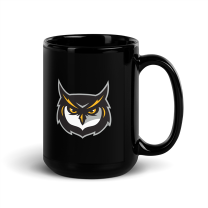 Kennesaw State Owls Mascot Black Glossy Mug - 15 oz.