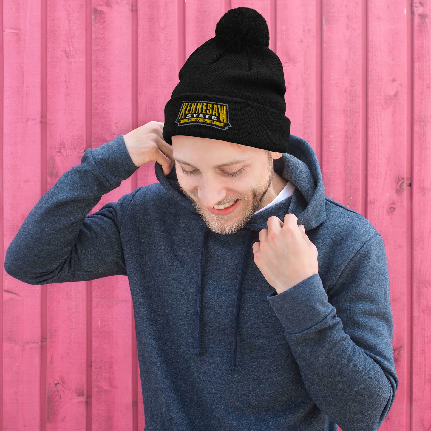 Kennesaw State Owls Pom-Pom Beanie