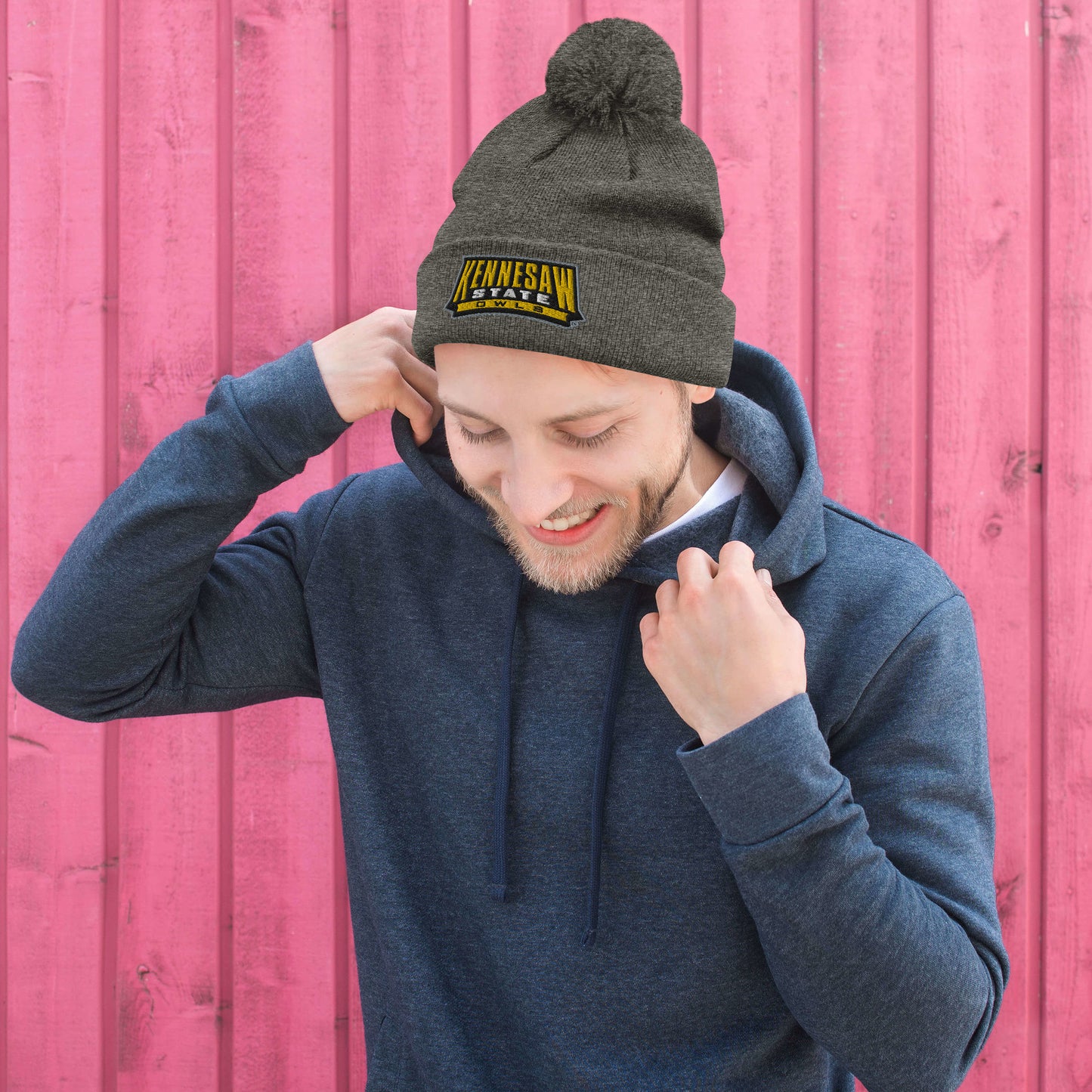 Kennesaw State Owls Pom-Pom Beanie