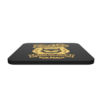 Owl In Cork-Back Coaster - Black